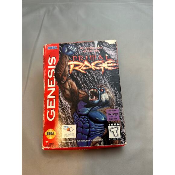 Sega Genesis (CIB) - Primal Rage - Complete Cardboard Box, Manual, Game